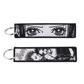 Pinstant NANA Osaki Komatsu Anime Manga Keychain Key Tag Chain Fob Ring, Black, 5.1 inches