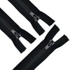 ANPURZII 3PCS #5 18 Inch Black Separating Jacket Zippers for