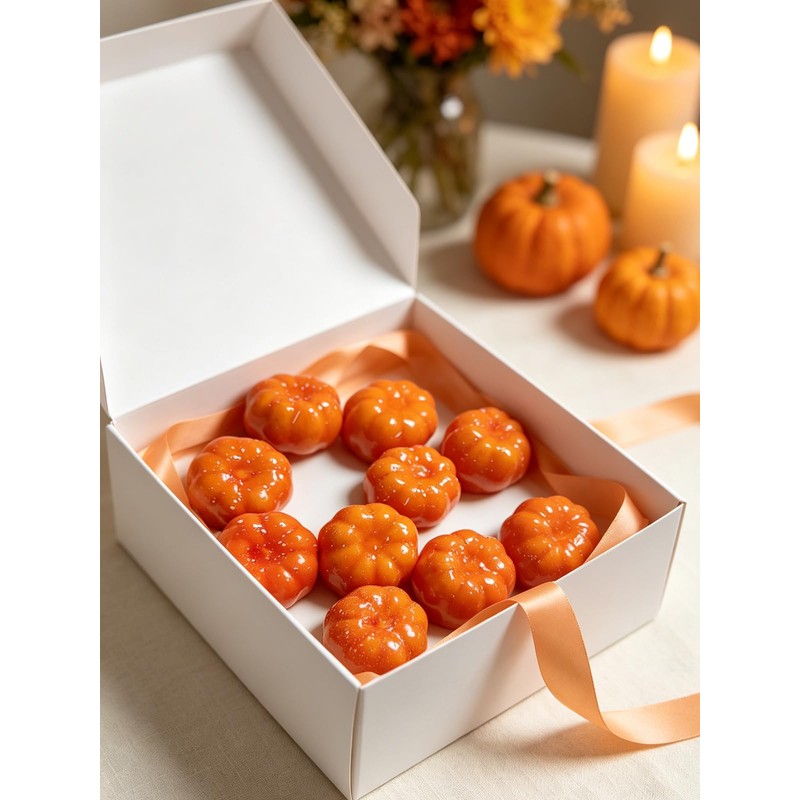 20 Pcs Mini Artificial Pumpkins, Fake Pumpkins Fall Harvest Simulation
