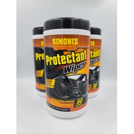3 Pack of 50 Count Professional Quality Protectant Wipes ~ Cleans, Shines & Protects!