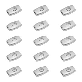 DBREAKS 15 pieces rope clamps, 3 mm, zinc alloy, wire rope clamp, egg shape, rope connector for screwing, wire clamp for wire ropes