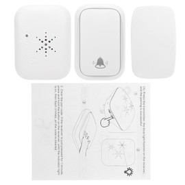 Battery Free Wireless Doorbell Remote Control 150m Range 38 Melodies 433MHZ ABS   AC