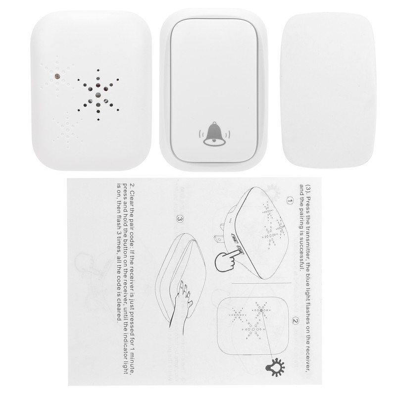 Battery Free Wireless Doorbell Remote Control 150m Range 38 Melodies