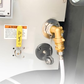 Stainless Steel RV Water Inlet with Quick Connector & 90-Degree Elbow, Leak-Free, Durable for RV, Camper, Boat, Motorhome, Easy Installation, Upgrade Replacement for Water Hookup