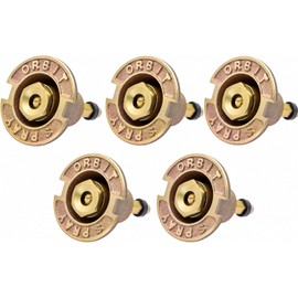 5-Pack Orbit 54070 Brass Pop-Up Flush Head Sprinkler with Full Pattern Spray Nozzle - Brass Pop-Up Sprinklers for Full Pattern Spray
