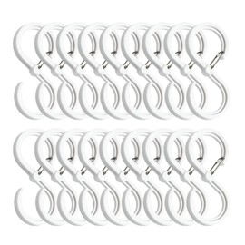 24Pcs Multifunctional Plastic S Hooks Durable Kitchen S Hooks Clips Heavy Duty S Shaped Hooks Hanging Hanger Hooks Safety Buckle for Hanging Clothes Bags