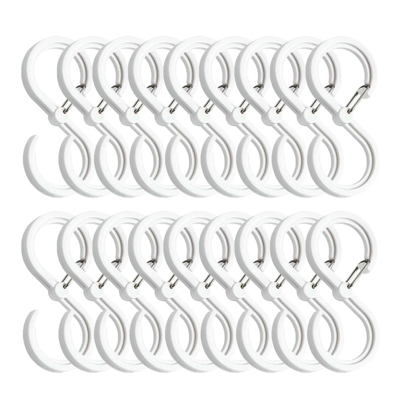 24Pcs Multifunctional Plastic S Hooks Durable Kitchen S Hooks Clips