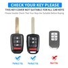 for Honda Key Fob Cover with Key Chain, Soft TPU
