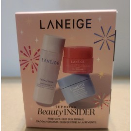 Laneige Happy Birthday Gift Set 3 Pieces, Cream, Toner & Lip Mask, Travel Size