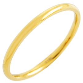 2PIECES Brand sr0152 Stainless Steel Accessory Ring, Unisex, Simple, Hypoallergenic, No Gemstone