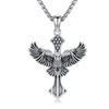 CRWENG Eagle Necklace for Men 925 Sterling Silver American Eagle