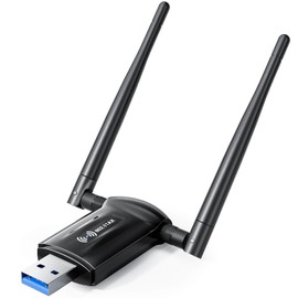 Nineplus - Adaptador USB WiFi para PC de sobremesa, 1800 Mbps 5.8G/2.4G Wi-Fi 6 USB 3.0 adaptador inalámbrico con antena de 2 x 5 dBi WiFi Dongle para PC de sobremesa, computadora portátil, tarjeta de