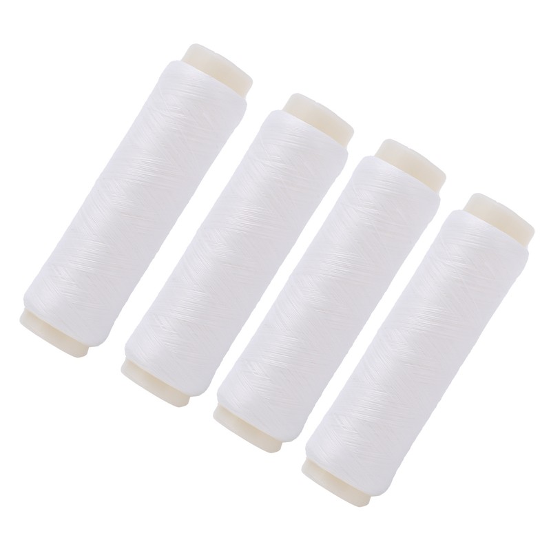 4pcs 100/200m Invisible Nylon Fishing Rubber Band Line High Elastic
