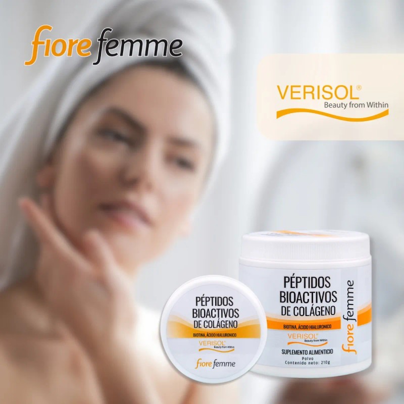 Fiore Femme Péptidos Bioactivos De Colágeno 210g Verisol Sabor Naranja
