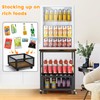 Sugitek Mini Fridge Stand with Storage and 8 Mobile Wheels,Heavy