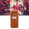Cigar Case 3 Finger Cedar Wood Lining Portable Faux Leather