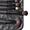 URBANMAC Fiber Bristle Makeup Brush Set with Black Leather Case-