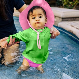 green sprouts Baby Toddler Eco Snap Swim Diaper - Safety Raspberry - 18mo