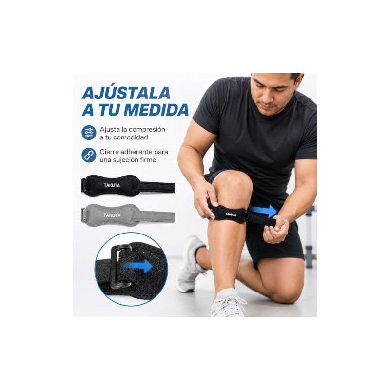 2 Pzs Rodillera Rotuliana Ajustable para Alivio del Dolor y