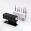 Acrylic 6-Slot Tweezer Holder Organizer Stand Tweezer Holder Black 2ea