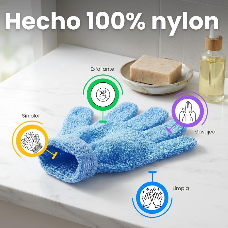 Guantes Exfoliantes para Baño Triko - Set de 10 Pares