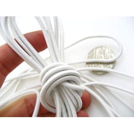 5m of Off White 3mm Diameter Round Elastic Cord Sewing Accessories 3mm Stretch Bungee Cord