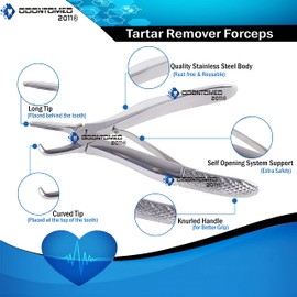 OdontoMed2011 Dental Tartar Remover Forceps Small 4½" 4.5" TARTER Remover Stainless Steel
