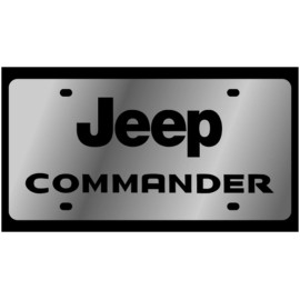 Jeep Commander Stainless Steel License Plate (Chrome)
