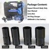 18V Cordless 2-Speed Electric Impact Wrench & Socket Tool Kit
