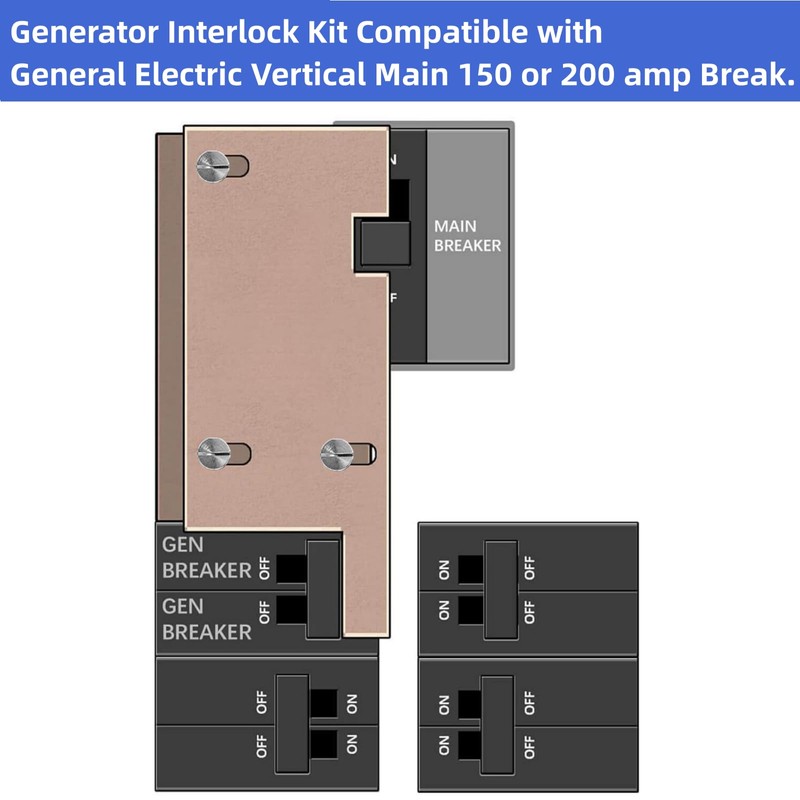 Generator Interlock Kit Compatible with General Electric Vertical Main 150