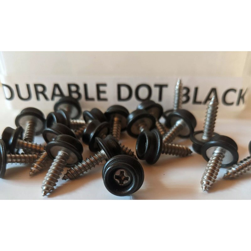 Durable DOT 50 BLACK SNAPS Black Stud w/ 5/8" Stainless