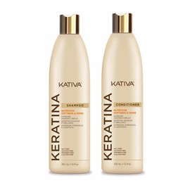 KATIVA Kit Keratina Shampoo 355ml + Acondicionador 355ml