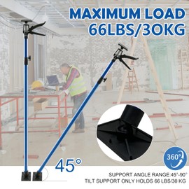 Goldshire 4 Pack Adjustable Support Pole, Construction Rods for Cabinet Jacks Cargo Bars Drywalls, Telescoping Support Poles Range from 49'' to 114''