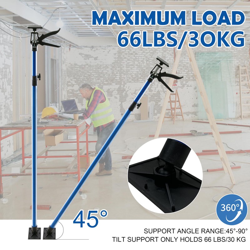 Goldshire 4 Pack Adjustable Support Pole, Construction Rods for Cabinet
