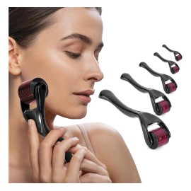 5pzs Dermaroller Facial Para Barba Titanio Produce Colágeno