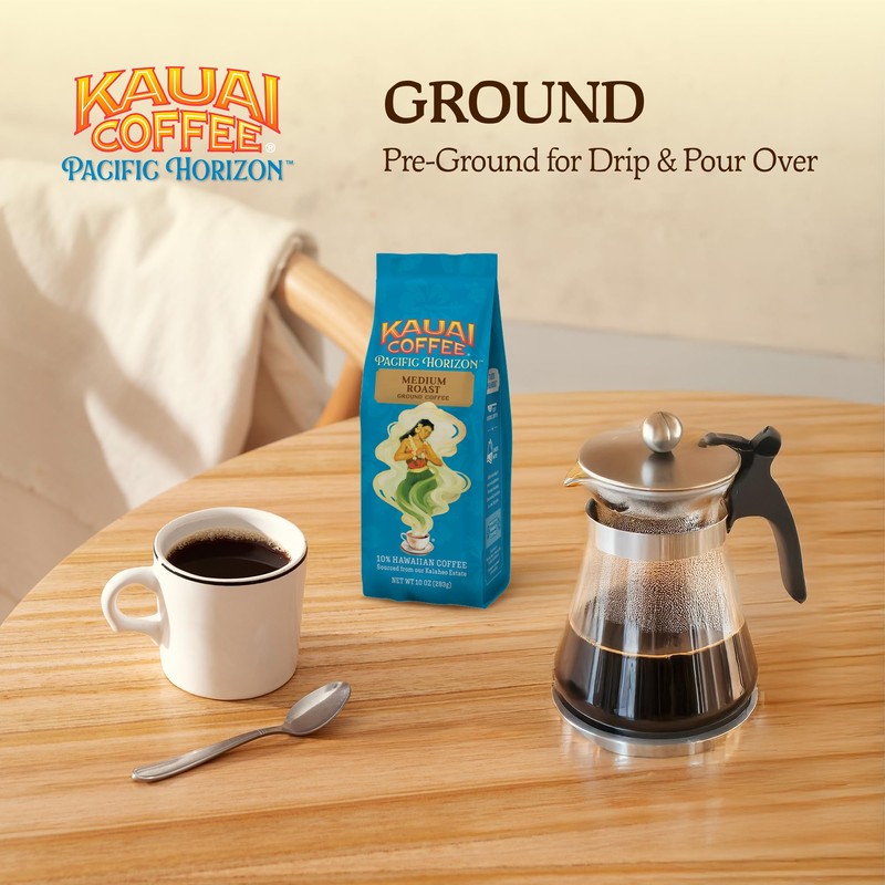 Kauai Coffee Ground Coffee – Smooth, Rich, Medium Roast –