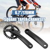 laffoonparts Mountain Bike Single Speed Square Taper Crankset 170mm Cranksets