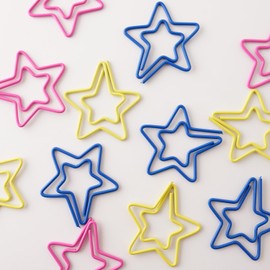 Slip-On SZG-3814 Star Paper Clip 12P Zem Clip, Document Organizer, Colorful, Assorted Colors, Star Shapes