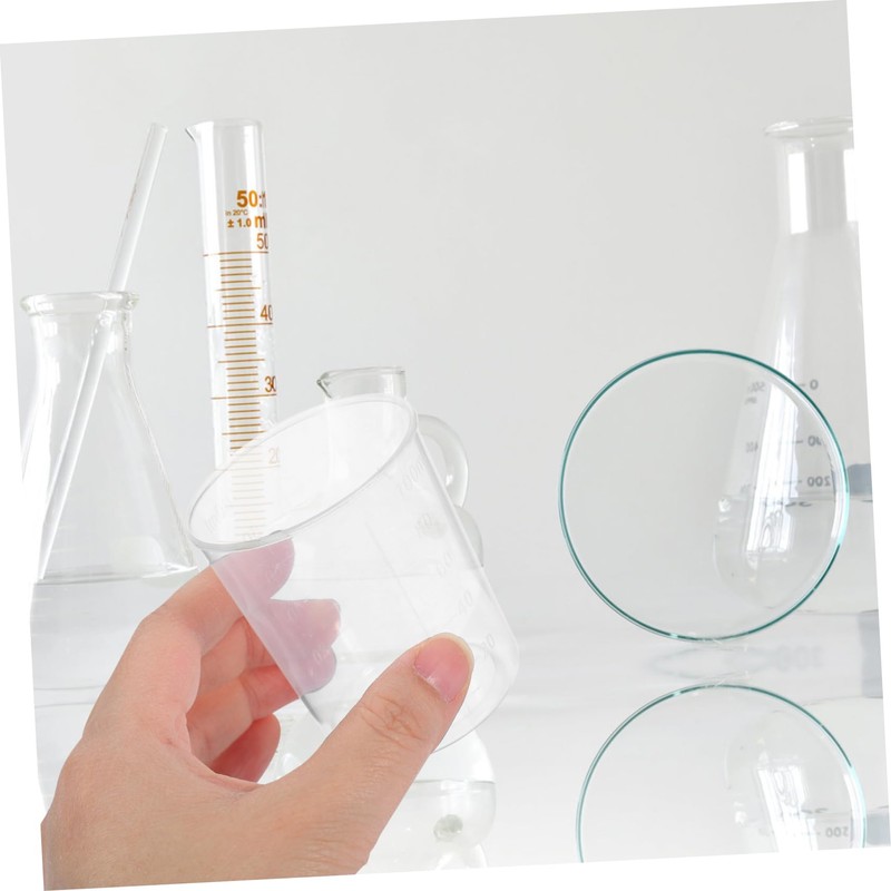 FELTECHELECTR 30Pcs Clear Measuring Cups Graduated Measuring Beakers for Laboratory