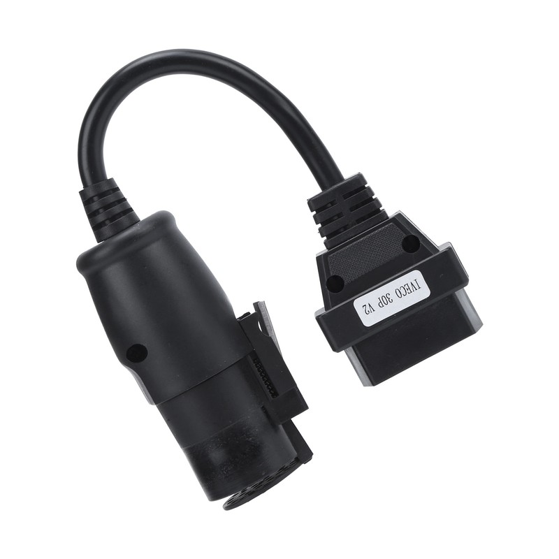 OBD2 30Pin‑16Pin Diagnostic Cable Adapter 250mm/9.8in Length Replacement for IVECO