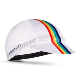 HIKENTURE Cycling Cap for Men and Women,Bike Hat with Visor Summer Sun Hat (8 White)