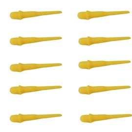 HRLORK 100 Packs Dart Points Plastic Soft Tip Darts Set Darts Attachment Spare Tips-Yellow