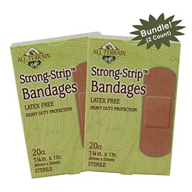 All Terrain Heavy Duty Strong Strip Bandage 1.0 X 3.25 Inch, 20 Count (2 Pack Bundle)