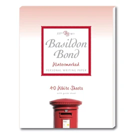 Basildon Bond Writing Pad 229x178mm 80 Pages 40 Sheets - Color: White