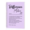 Msticey Difference Maker Definition 160 Blank Pages Purple Hardcover Spiral