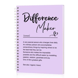 Msticey Difference Maker Definition 160 Blank Pages Purple Hardcover Spiral Notebook, Thank You Gifts for Leader SchoolCounselors Nurse Preceptor, Appreciation Gifts for Manager Colleague Mentor