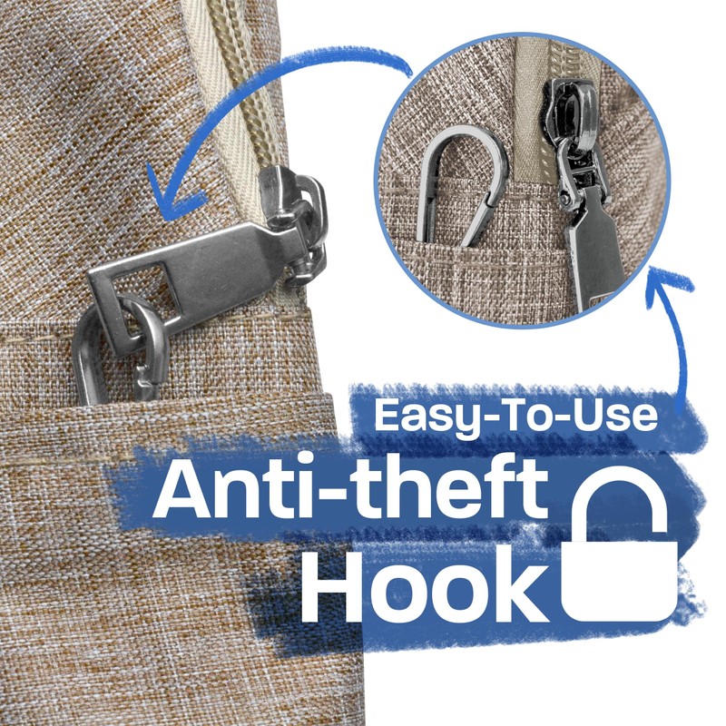 Nupouch Anti-Theft Daypack: Anti Theft Crossbody Bag, Lightweight for Travel,