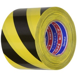Denka Vinitra Tape, Name, Yellow/Black, 0.01 x 1.8 x 32.8 ft (0.2 x 45 x 10 m)