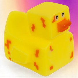 MIJOMA Set of 4 Pixel Squeaky Duck - Retro Bath Duck 6 x 5.5 cm - Iconic 8-Bit Look - Squeaky Toy for Bathroom, Children, Gamers & Collectors (Pixel Duck)