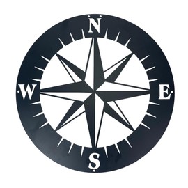 Chesapeake Bay Ltd. Elegant Metal Compass Rose Wall Art – 15.5 Inch Diameter – Intricate Laser-Cut Design – Perfect for Nautical Décor, Home or Office Accent